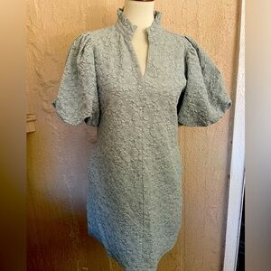 JODIFL Gray Puff Sleeve Dress